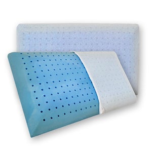 Coppia di cuscini in memory foam microforato traspirante, con inserto gel  per lato fresco estivo - Comprarredo