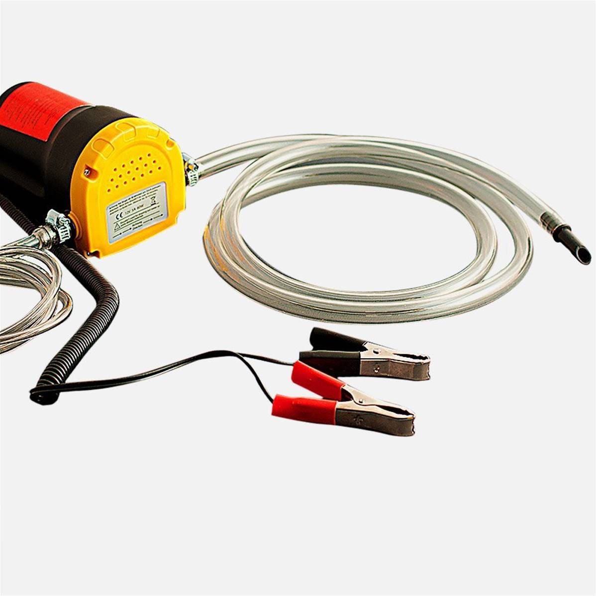 Pompe électrique de vidange diesel et huile 12VDC 5A - Cablematic