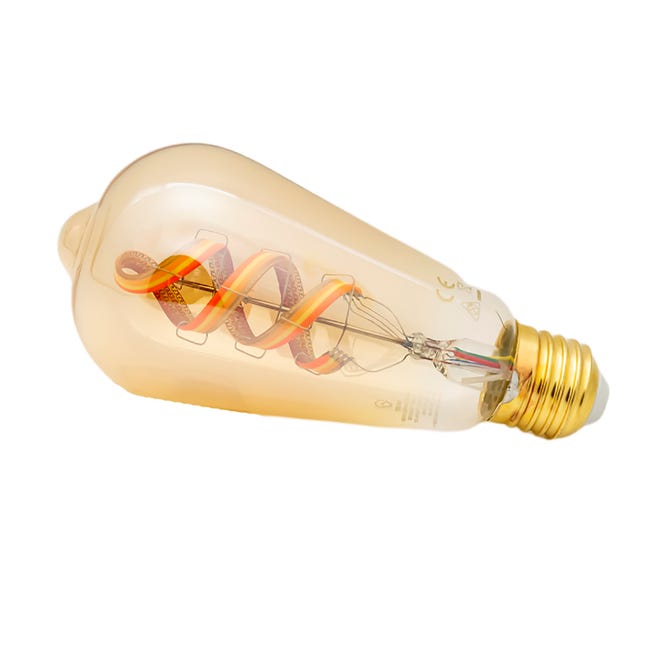Ampoule Dorée Globe LED pour lampe à poser - G125 Filament simple Love -  5W E27 Décorative Vintage 2000K