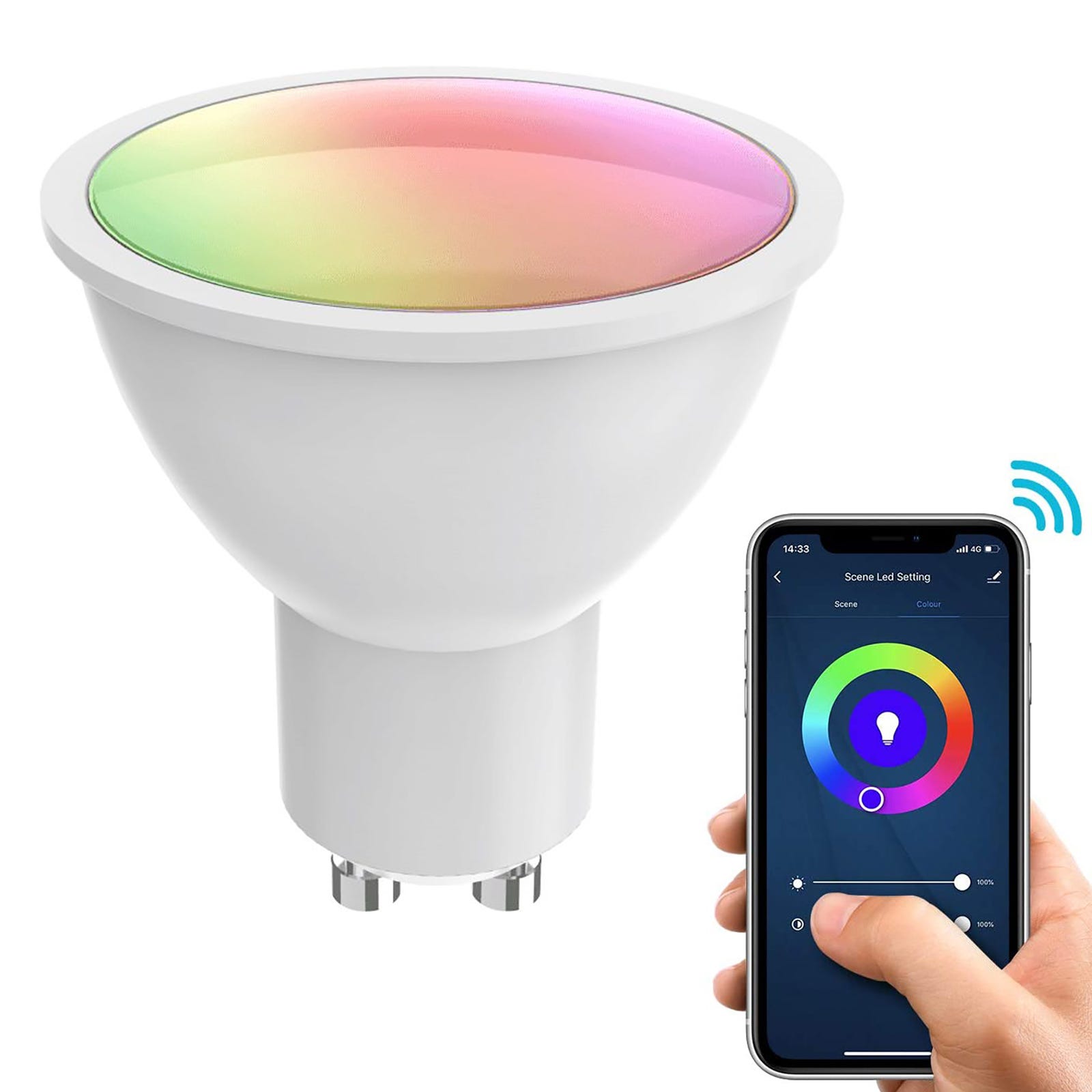 Lampadina Led RGB WIFI Smart E27 Gestibile da App compatibile ALEXA GOOGLE  HOME
