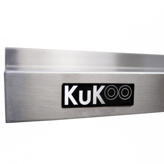 KuKoo - 2 Estantes de Pared 194cm x 30cm de Acero Inoxidable para Café, Bar  y Restaurante Estante Cocina Organizador