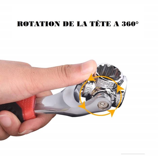 CLE UNIVERSELLE 360° - 48 OUTILS - DOUILLE