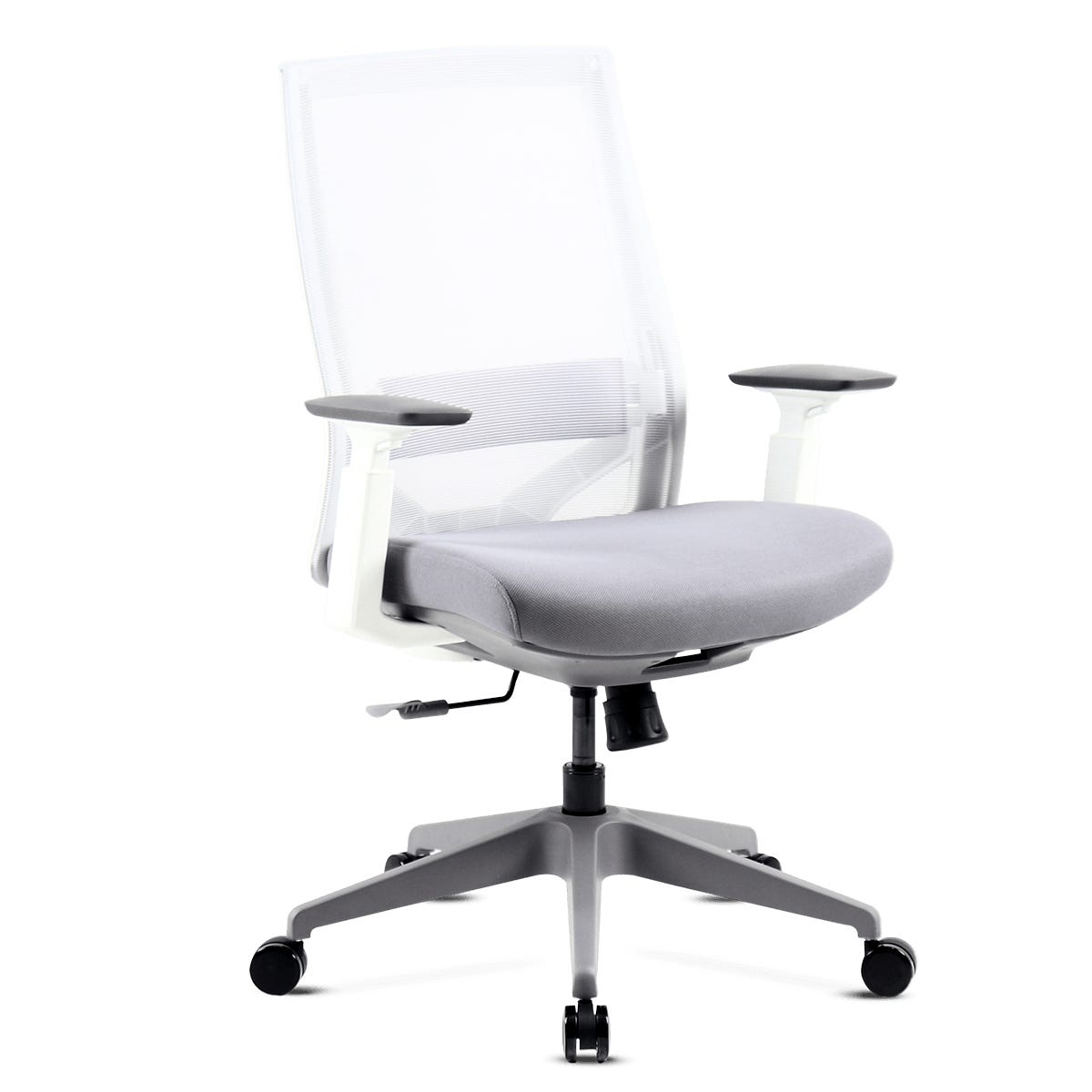 Mc HAUS - Chaise de bureau VULCANO WHITE, chaise de bureau blanche