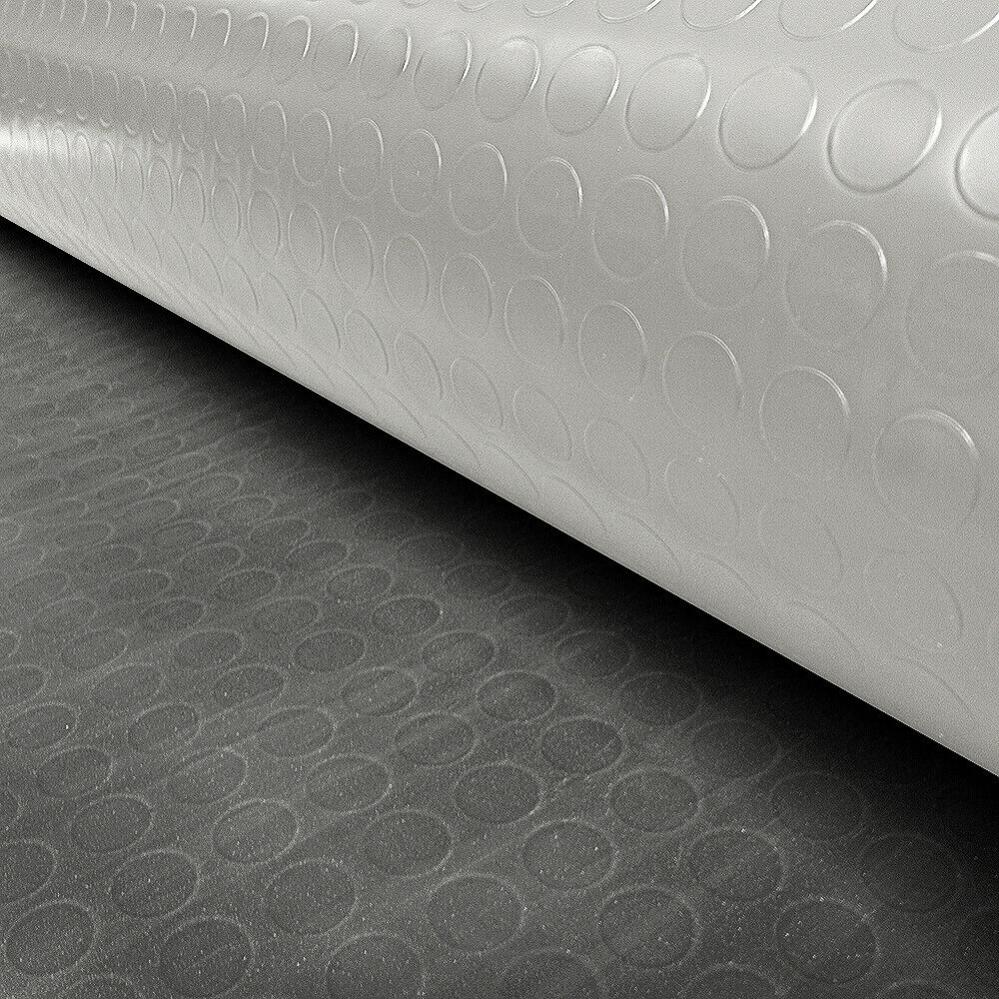 Zerbino Gomma Tappeto Isolante Antiurto Antiscivolo Copripavimento Nero Rigato 120x700 Cm 87487115 - Foto 6