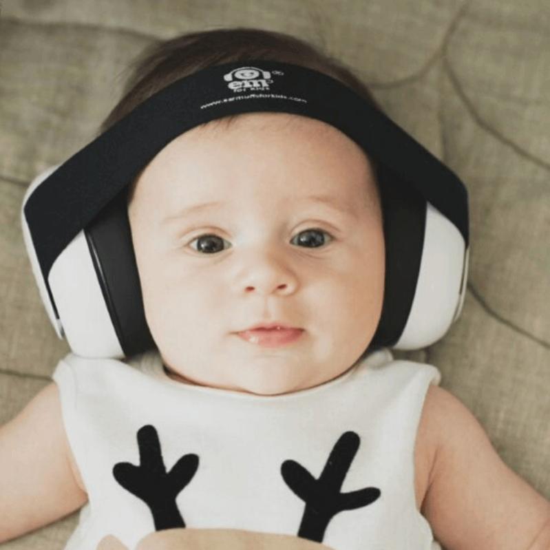 Casque Antibruit Pour Bebe Ems 4 Kids Coque Blanche Bandeau Noir Leroy Merlin