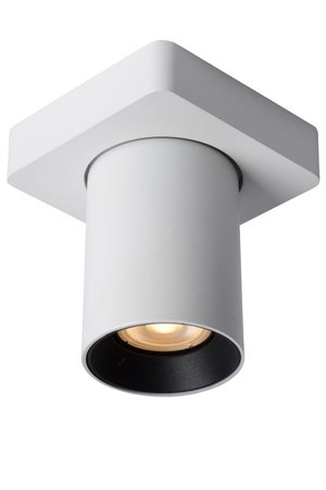 Lucide TAYLOR - Spot plafond SDB - LED Dim to warm - GU10 - 1x5W 2200K -  IP44 - Blanc