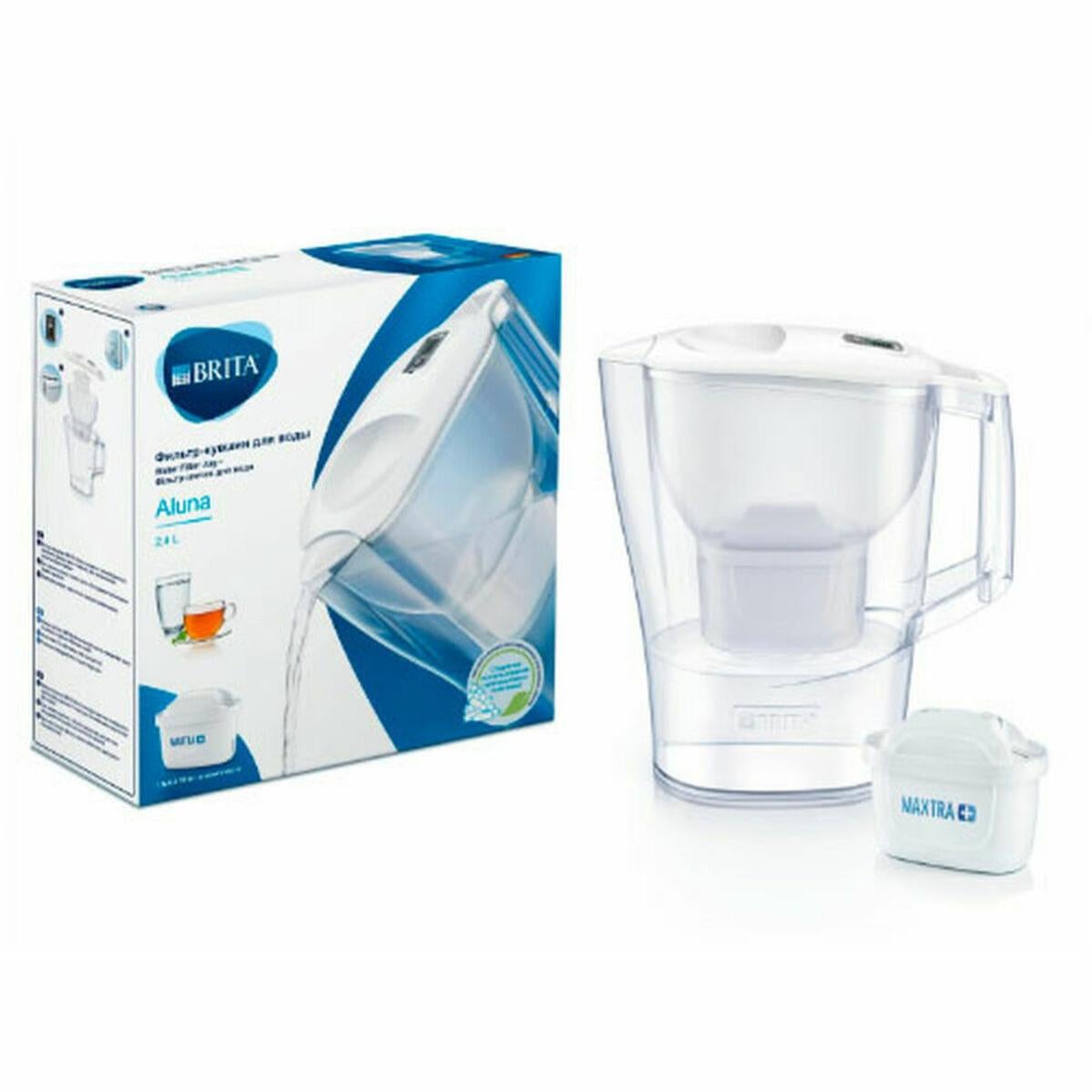 Brocca Filtrante Brita ALUNA 2,4 L Con Indicatore LED E 1 Cartuccia MAXTRA PRO - 2
