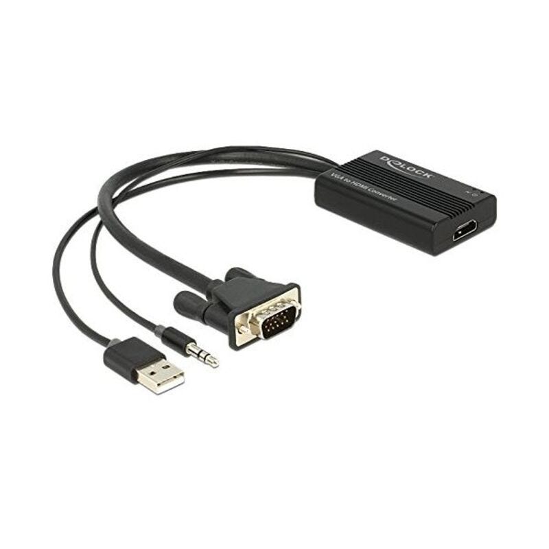 Adaptateur VGA vers HDMI avec Audio DELOCK AISCCI0180 3-pin USB A
