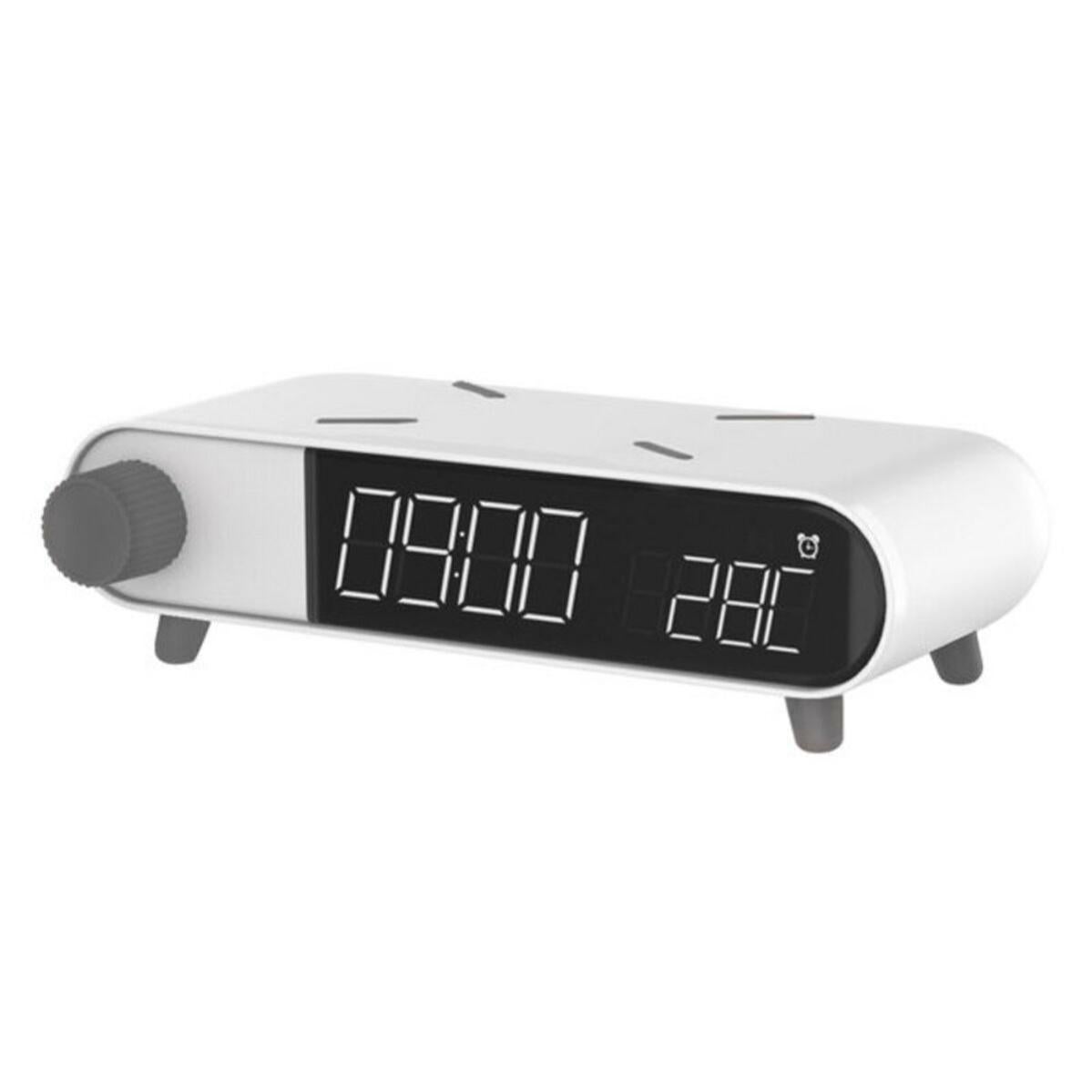 Sveglia Con Caricatore Wireless – LED Retroilluminato, Supporto Telefono, Temperatura, Per Comodino