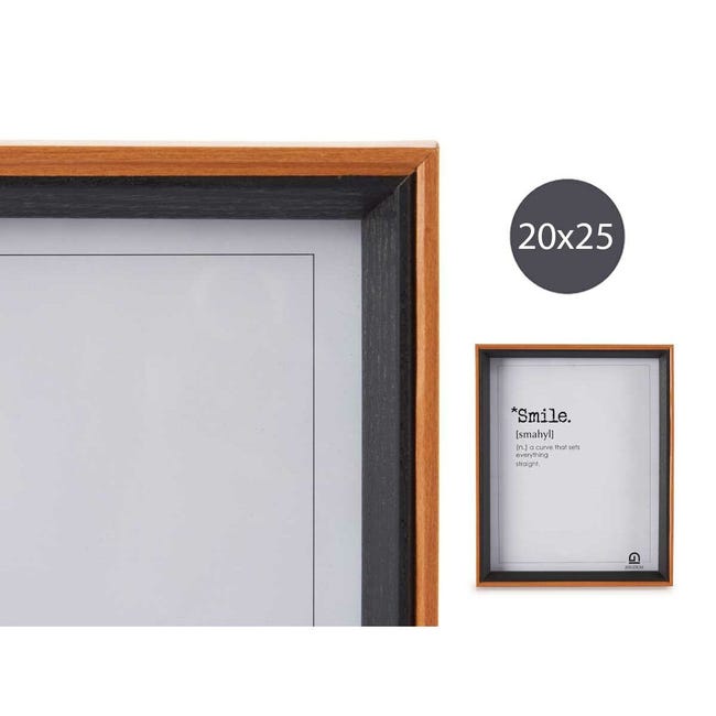 Styler Cadre de galerie NARVIK pour 3 photos 28x39 cm (2x 10x15 + 1x 15x21  cm) - brun clair - verre standard