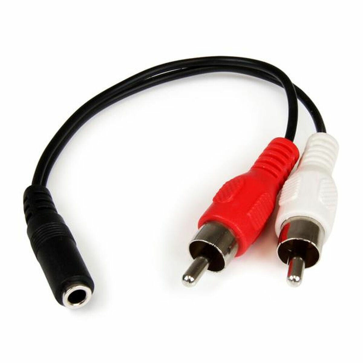Câble Audio Jack (3,5 mm) vers 2 RCA Startech MUFMRCA Noir 0,15 m