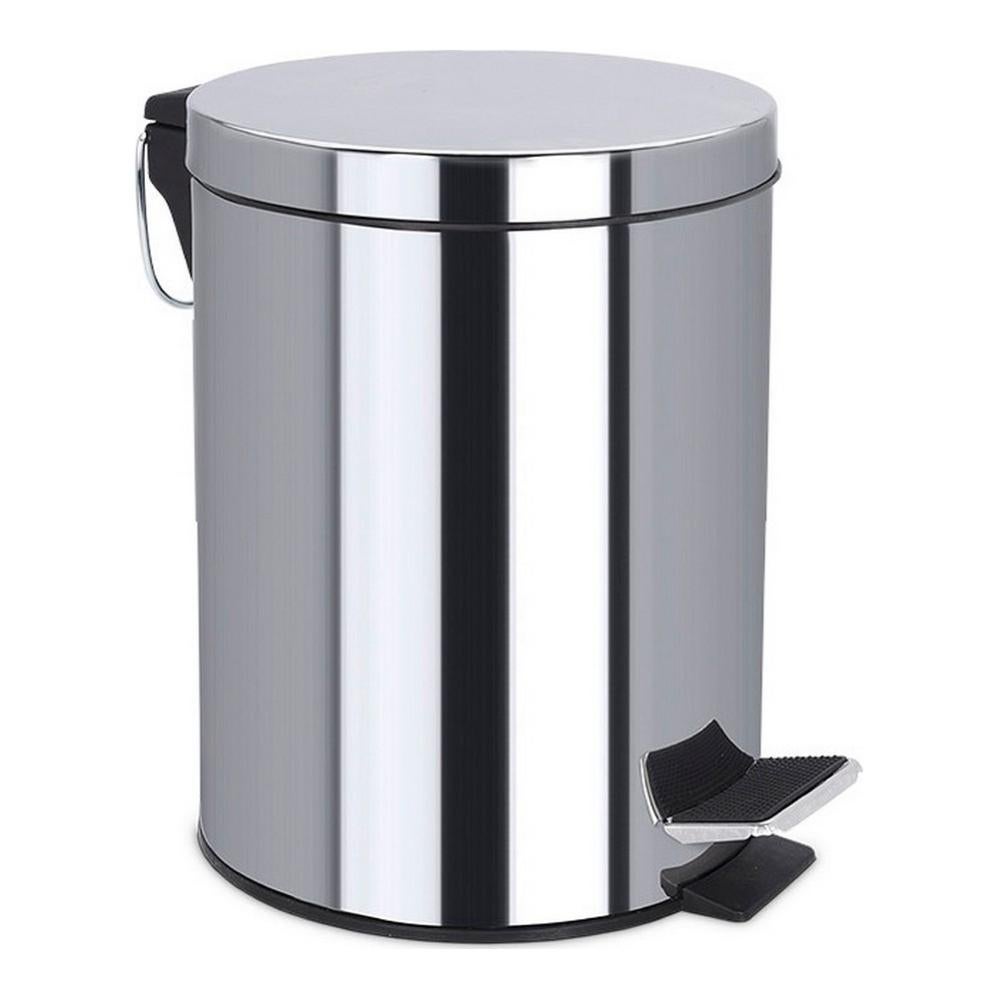 Cestino Vintage Con Pedale E Coperchio In Metallo – 12 Litri, Beige, Per Cucina E Bagno