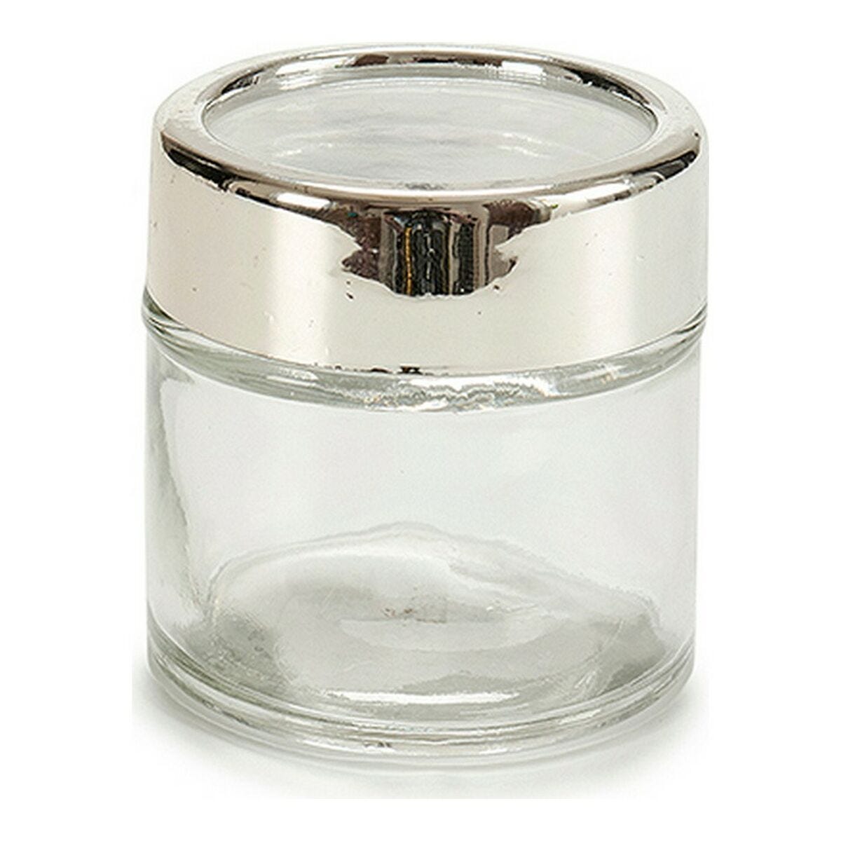 Barattolo di Vetro Con coperchio Cristallo Trasparente Plastica (80 ml)
