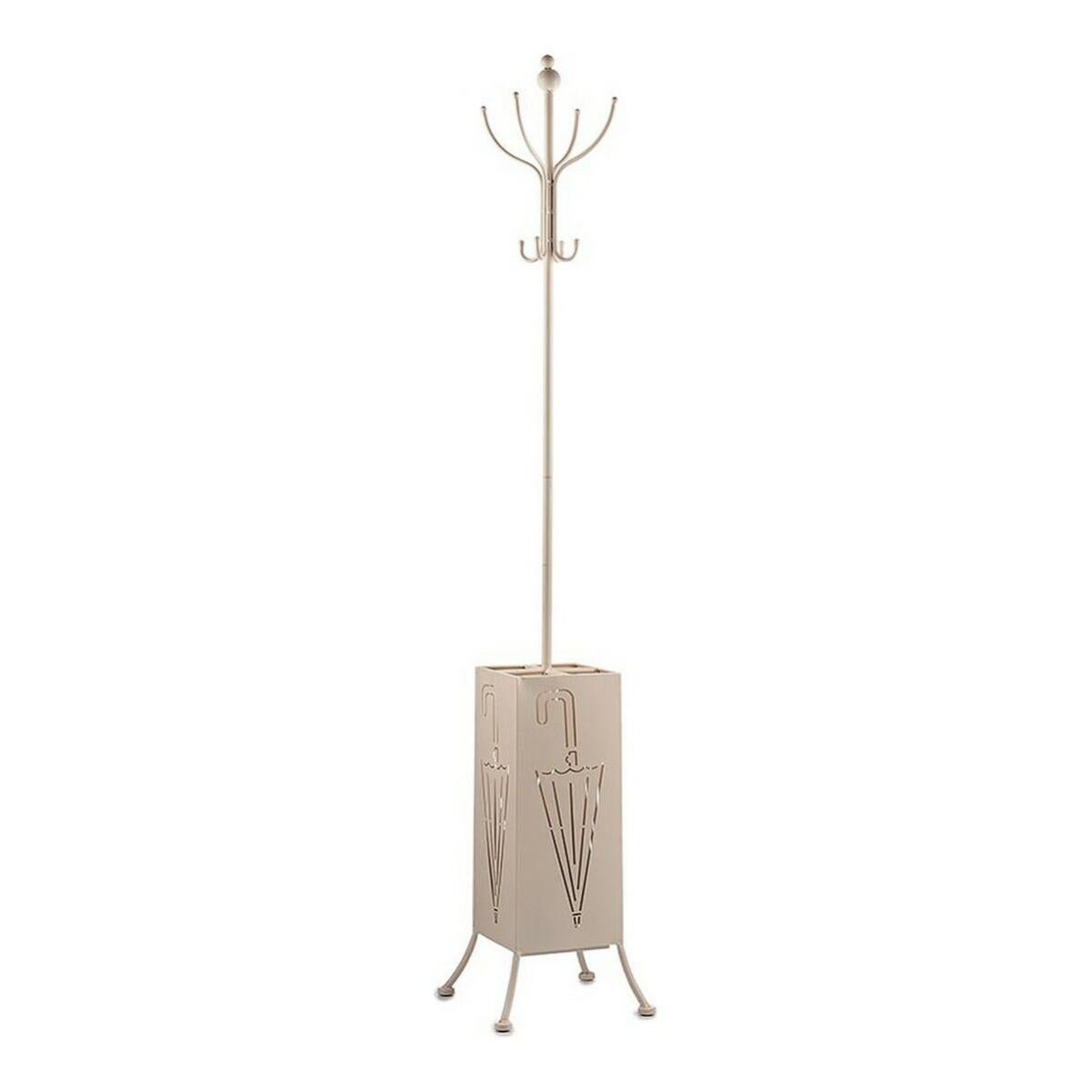Attaccapanni con portaombrelli, A x P: 176,5 x 36,5 cm, 16 ganci portaabiti, appendiabiti da terra, bianco, Relaxdays | Leroy Merlin