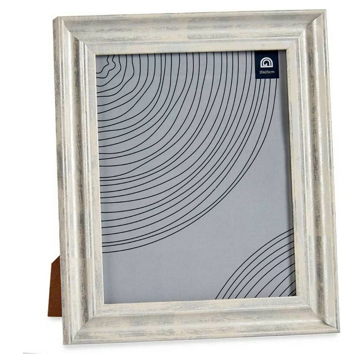 Marco de madera Sevilla plata 50x100 cm cristal transparente