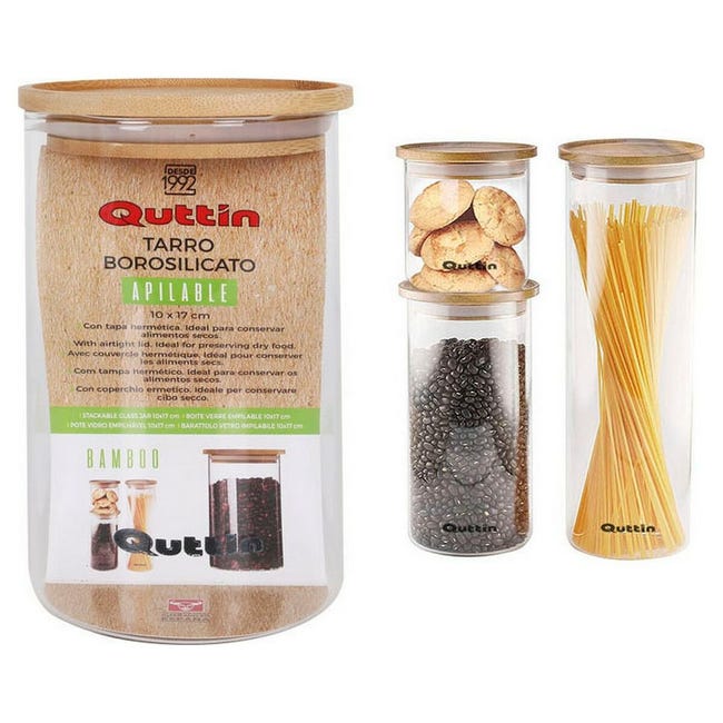 Bote Para Utensilios De Cocina Quttin Bambú Natural (10,5 X 10,5 X 18 Cm)  con Ofertas en Carrefour