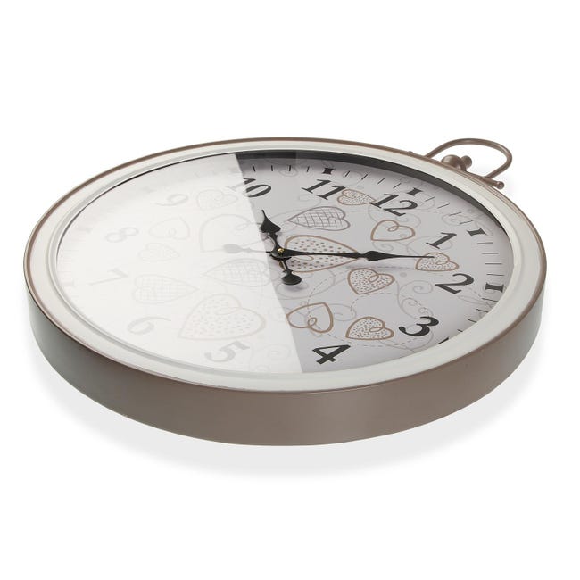 Orologio da Parete Versa Cozy Cuori Metallo (5 x 73,5 x 60 cm
