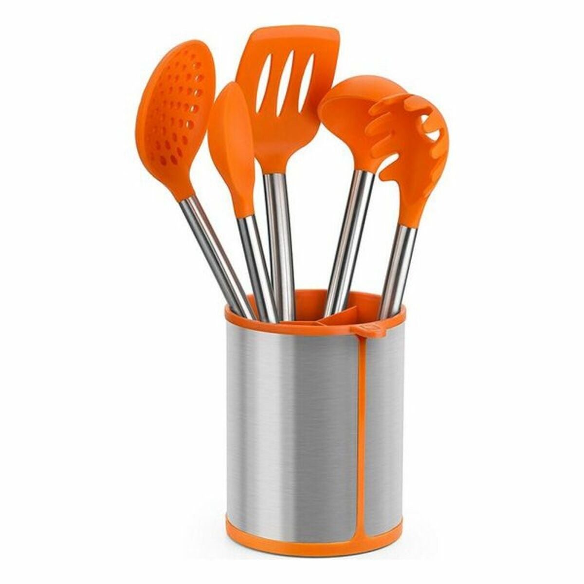 Set 13 Utensilios De Cocina De Acero Inoxidable Y Silicona