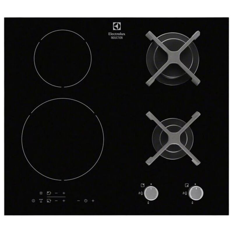 Electrolux EGD6576NOK Piano cottura induzione - gas - cm. 60 -  vetroceramica nero