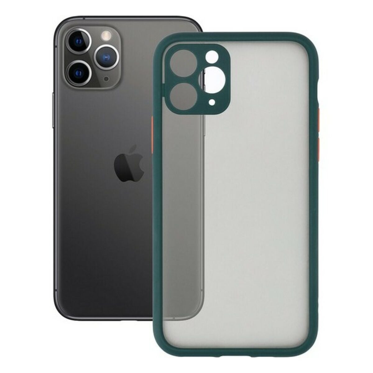 Funda para móvil iphone 11 ksix duo soft verde
