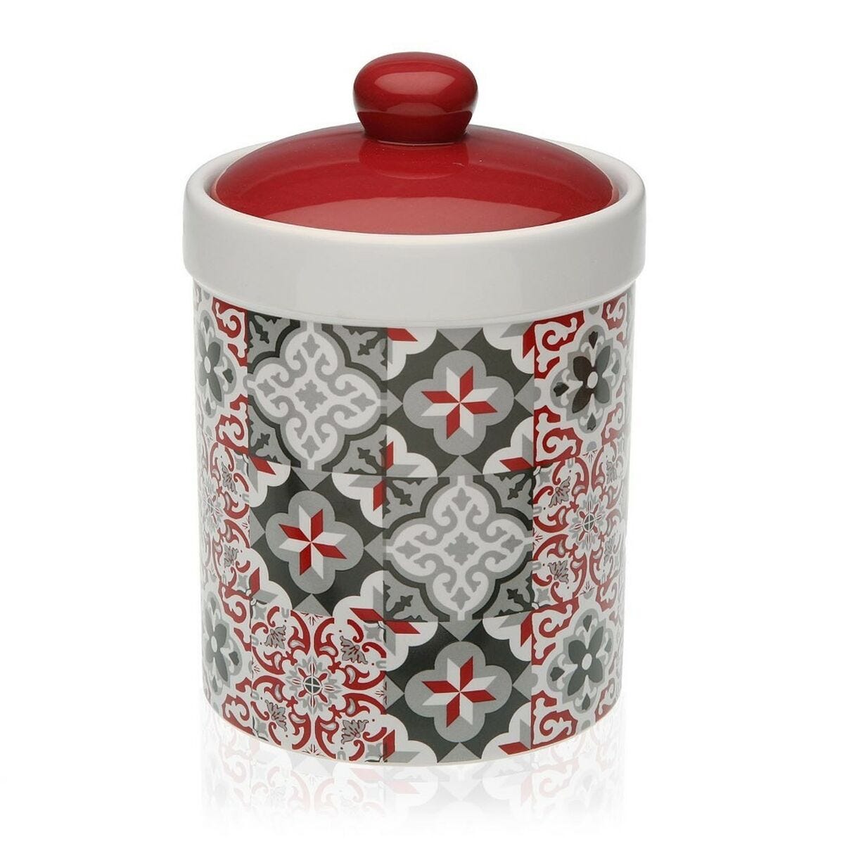 Barattolo Versa Grande Rosso Granato Cucina Ceramica (12 x 17,1 x