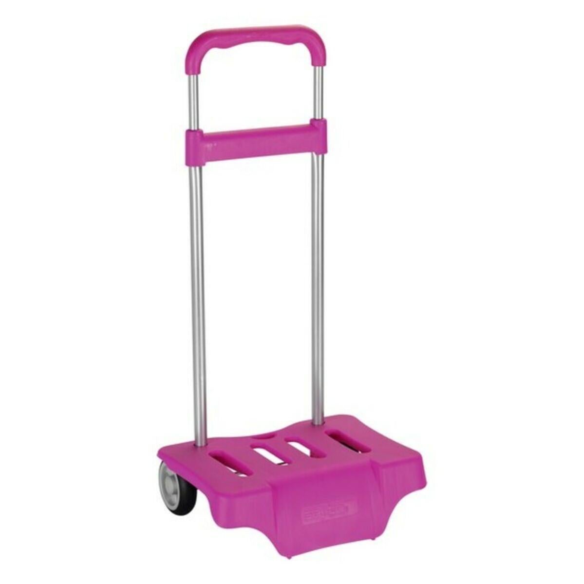 Chariot Pour Sac à Dos Scolaire Safta - Pliable, Léger, Poignée Télescopique, Roues - Rouge