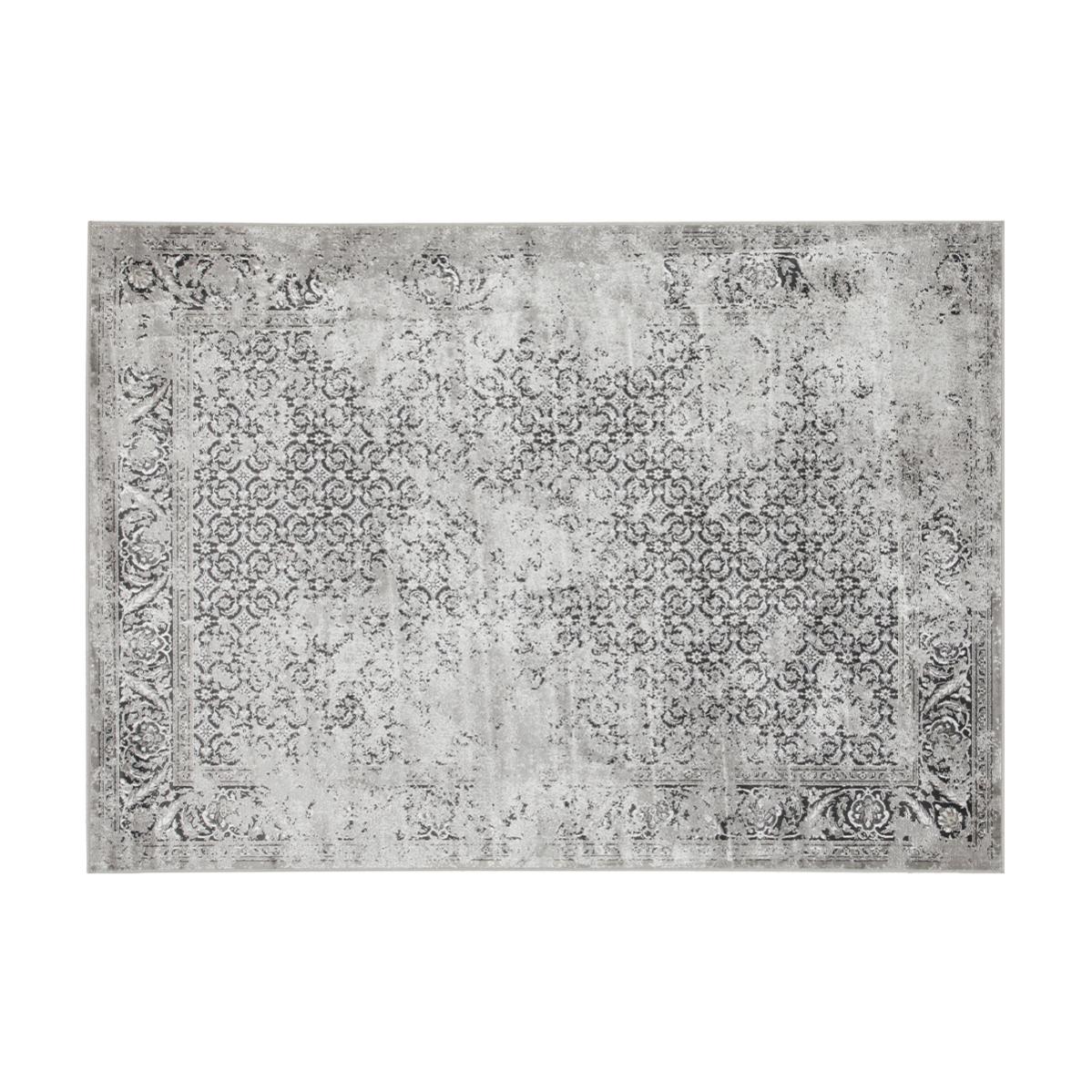Tapis effet usé gris en viscose L160 x L230 cm PETRA | Leroy Merlin