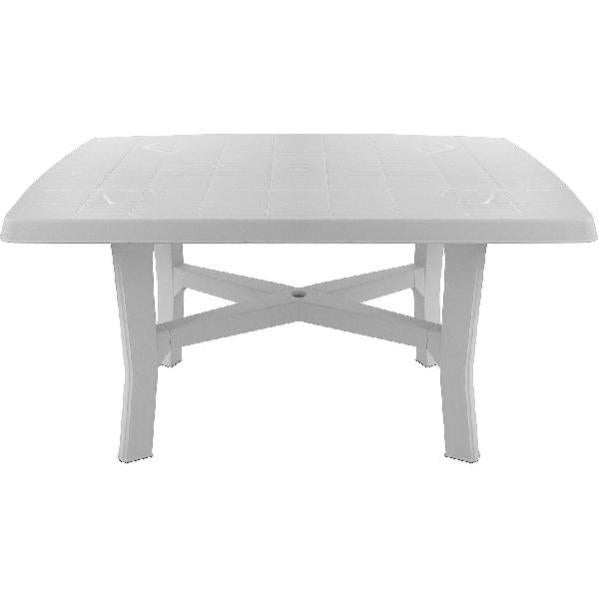 Tavolo Da Giardino Quadrato In Polipropilene Effetto Rattan - Marrone 80x80cm - Foto 4