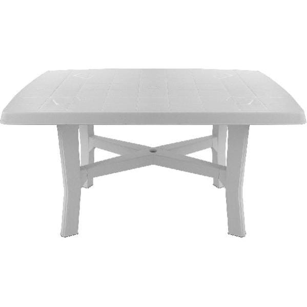 Tavolo Da Giardino Quadrato In Polipropilene Effetto Rattan - Marrone 80x80cm - Foto 4