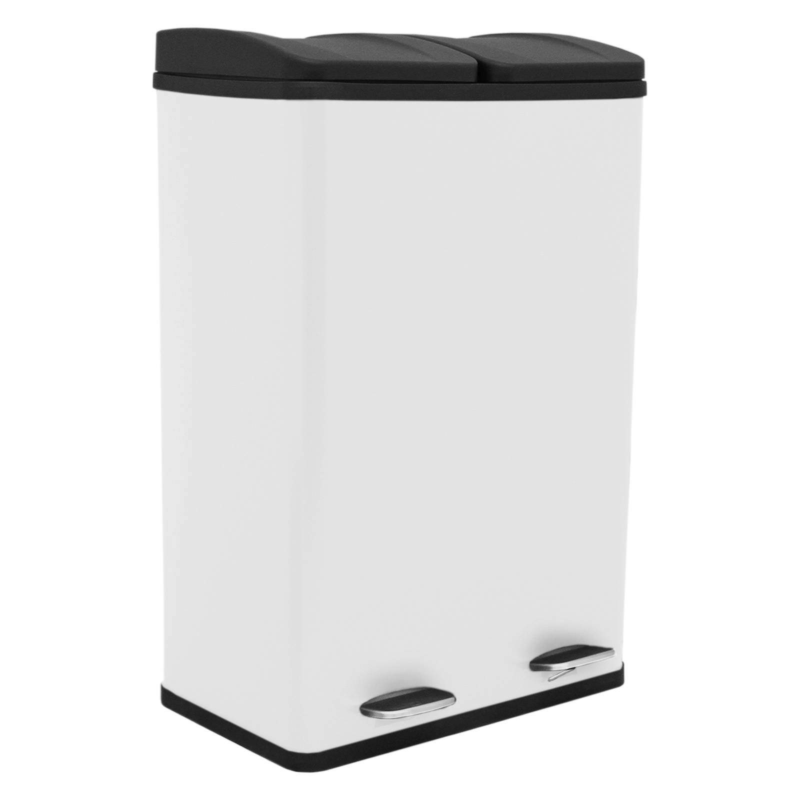 Cubo de Basura con Pedal Doble 2x30L Reciclaje, Plata - Basura - Los  mejores precios