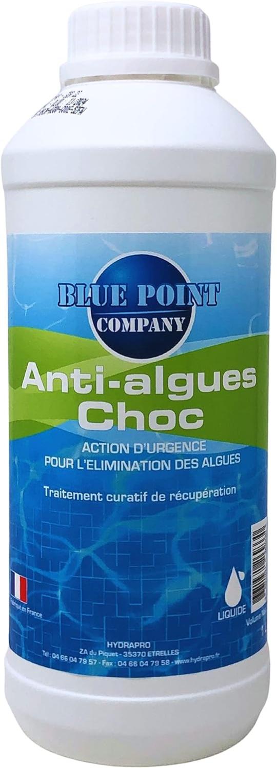 Anti-algues Choc Pour Piscine Hydrapro Blue Point - Traitement Curatif 1L