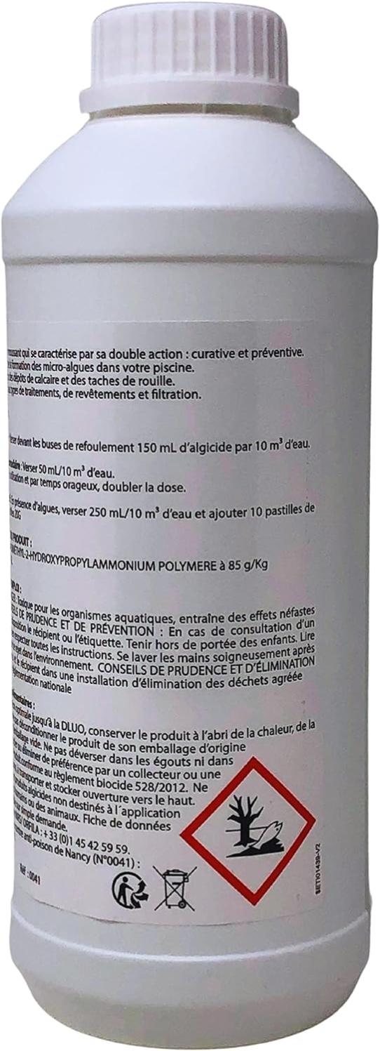 Anti-algues Choc Piscine 1L, Rattrapage Eau Verte, Anti Eau Verte/Trouble, Produit Double Action - 6