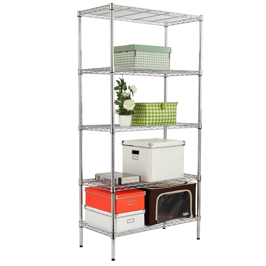 Scaffale Metallico 3 Ripiani Regolabile 36x16x36h – Rack In Acciaio Per Cucina, Garage, Dispensa, Capacità 45kg Per Ripiano