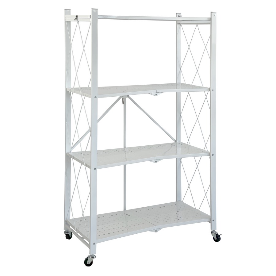 Scaffale Espositore In Ferro 3 Ripiani - Stile Shabby Chic, Richiudibile - Foto 3