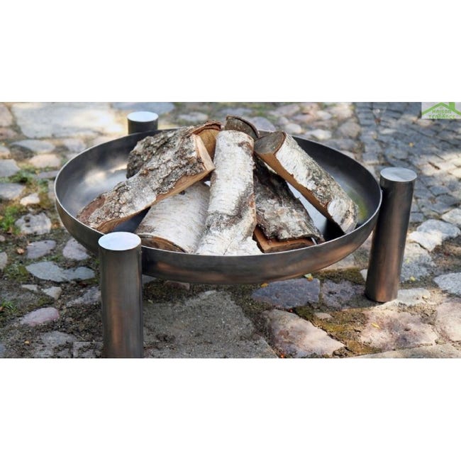Braséro plancha d'extérieur avec plaque de cuisson en acier - ø 60 cm -  Redfire
