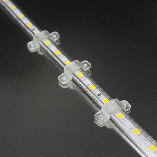 PACK 50Pcs - Fixation Support de Ruban LED Clip en silicone 5050