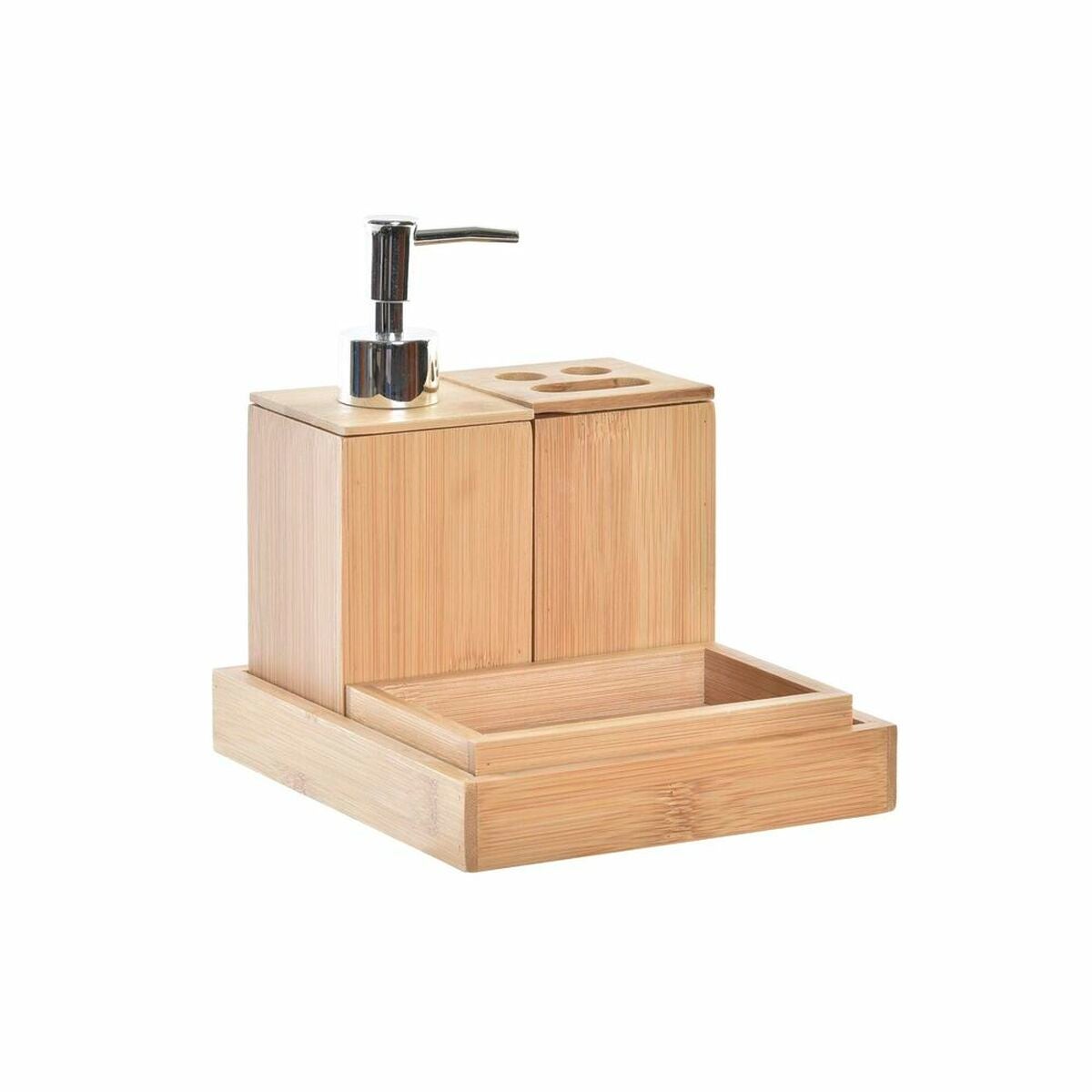 Set de baño dkd home decor 17,8 x 16 x 3 cm natural