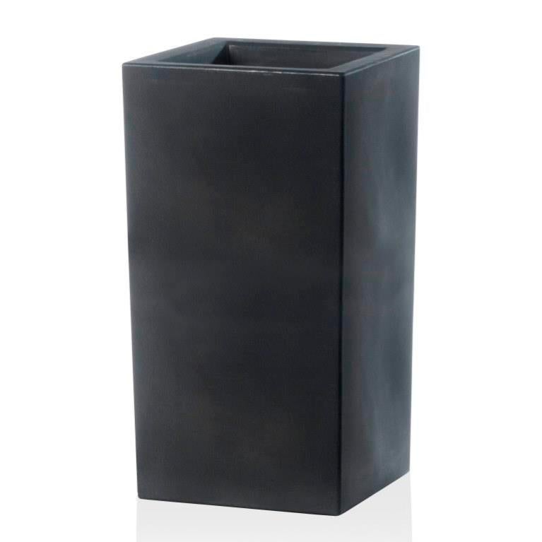 Vaso Fioriera in resina SCHIO CUBO ALTO 40x40 H80 TERAPLAST Leroy