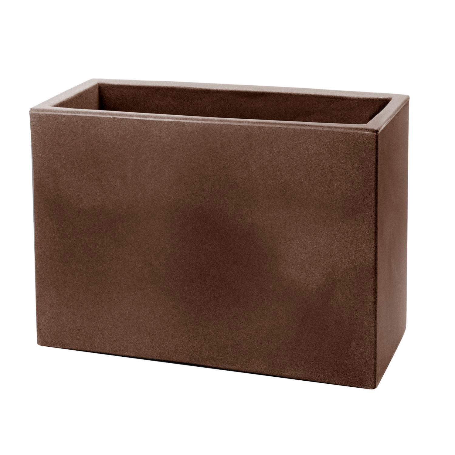 Fiorirera Ciary Blumenkasten Aus Stahl – 40 Cm, Lackiert, Schwarz, Witterungsbeständig