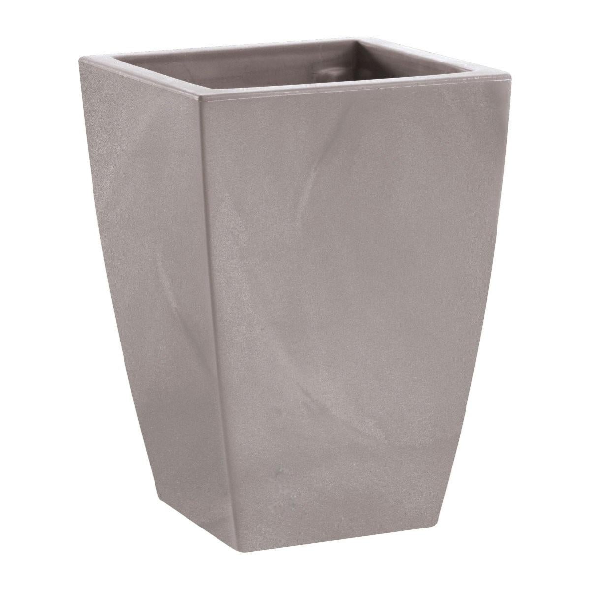 Blumax Vaso Quadrato Grande In Polipropilene - 23.5 Litri, 41x30 Cm, Per Interni/Esterni, Fori Di Scarico Fai-da-te, Colori Vivaci