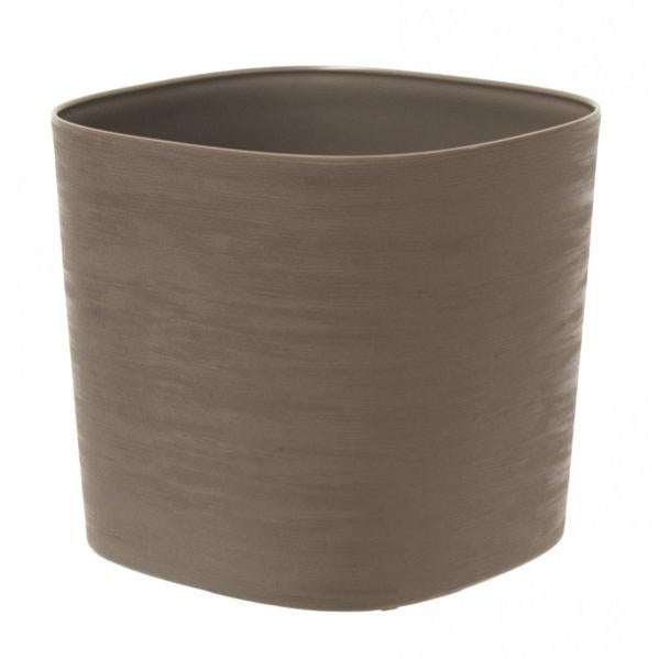 Vaso da fiori rotondo MgO Grigio effetto cemento rotondo 42 x 42 x 46