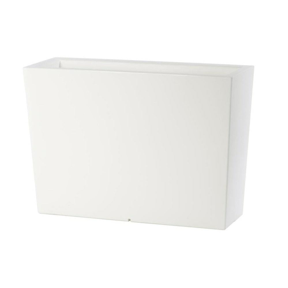 Fioriera 38x18x16,5 cm da balcone con sistema di irrigazione e tappi di