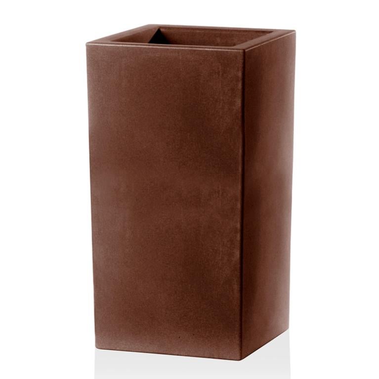 Vaso Fioriera in resina SCHIO CUBO ALTO 40x40 H80 TERAPLAST Leroy