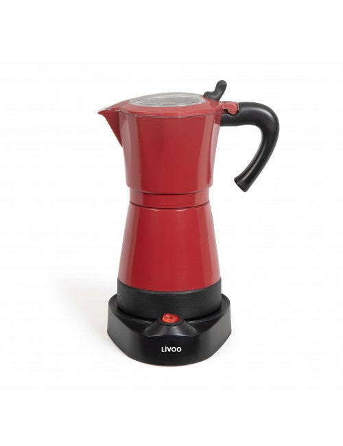 Moka Elettrica Caffettiera 6 Tazze 300 Ml 480W Rossa