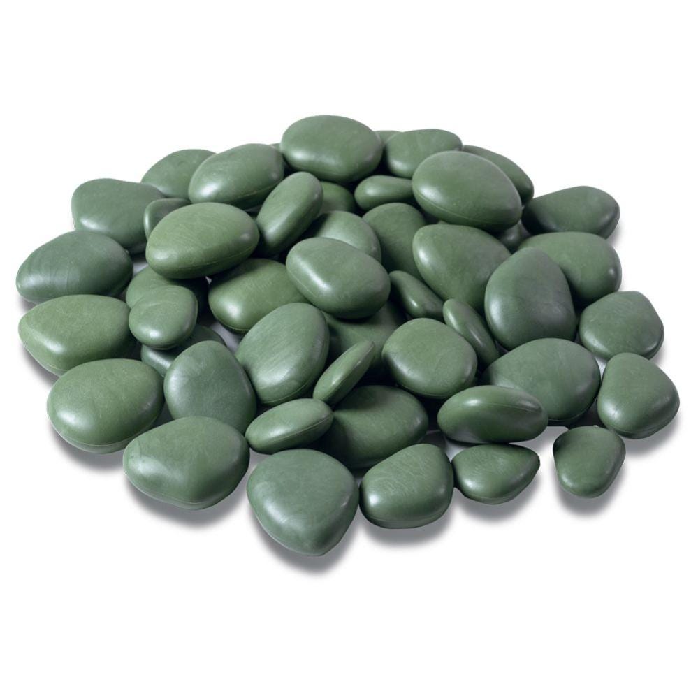 Sassi decorativi in plastica riciclata