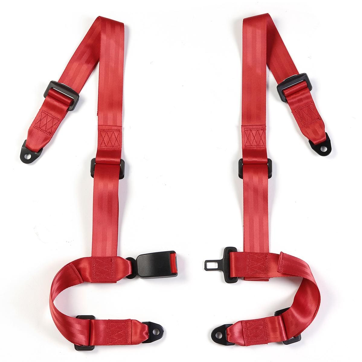 Ceinture de s curit voiture Harnais universel 4 points rouge