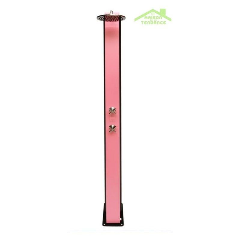 Douche de piscine solaire, douche extérieure 40L avec rince pieds