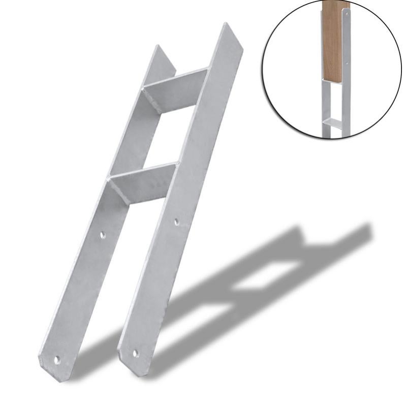 Supporto Antenna A Parete Lunga Con Base Regolabile Per Grondaia E Tubo Estensibile - Kit Completo Per Antenne TV Esterne (colore Argento)