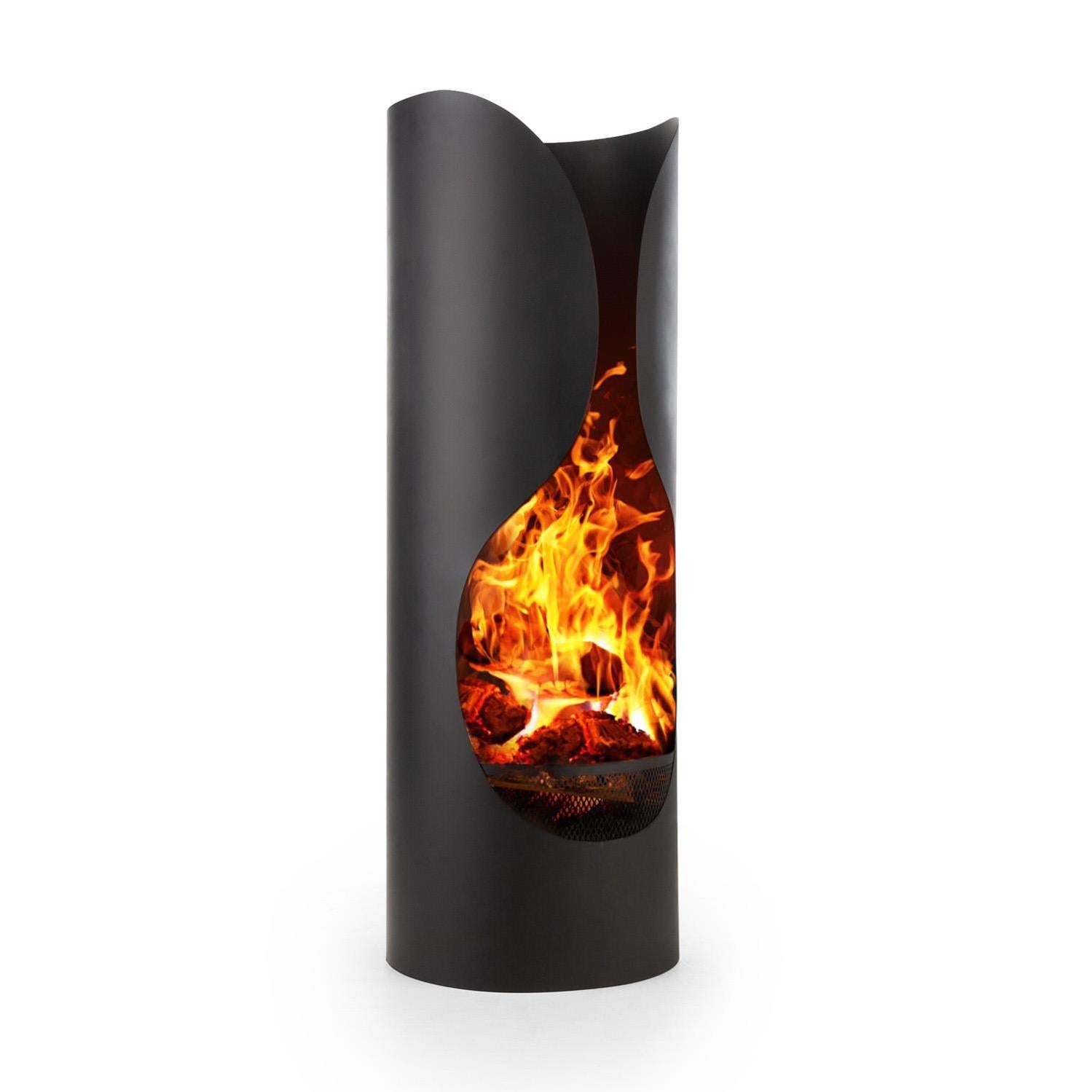 Poêle De Jardin Knight On Fire Blumfeldt - Acier Inox, Grille Charbon, Tisonnier - Design Moderne Noir