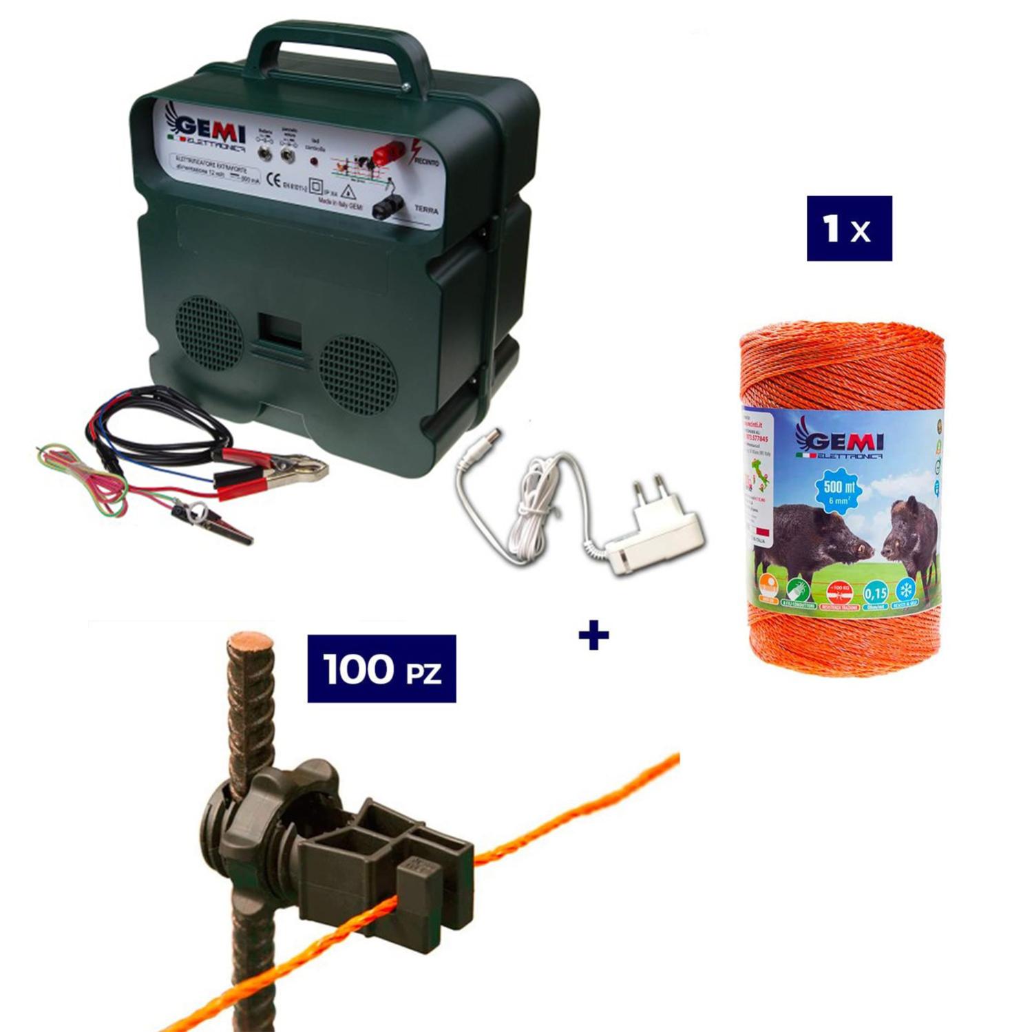 Recinto Per Pecore E Mucche Kit Recinto Elettrico Professionale 220V - 500m Filo 100 Isolatori Per Animali Kit Recinto Elettrico 220V 500m Filo Isolatori Animali - Foto 8